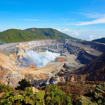 Poás Volcano: A 2,697m active stratovolcano in central Costa Rica, situated in Poas Volcano National Park.